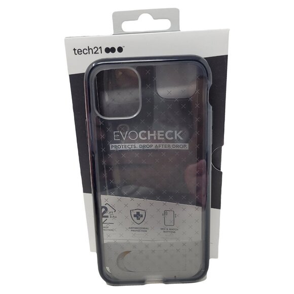 Tech21 Evo Check Flexible  Case for Apple iPhone 11 Pro Max 6.5" - Smokey Black - Picture 2 of 3